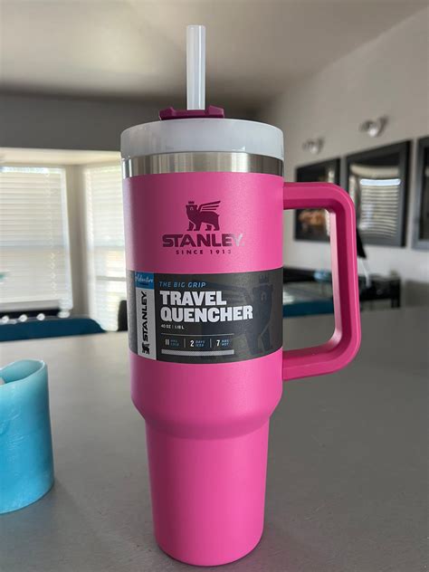 Comes with screw-on three-position lid and reusable straw. . 30 oz stanley cup pink